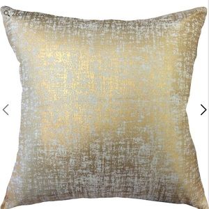 SET of 2 gold foil home goods pillows